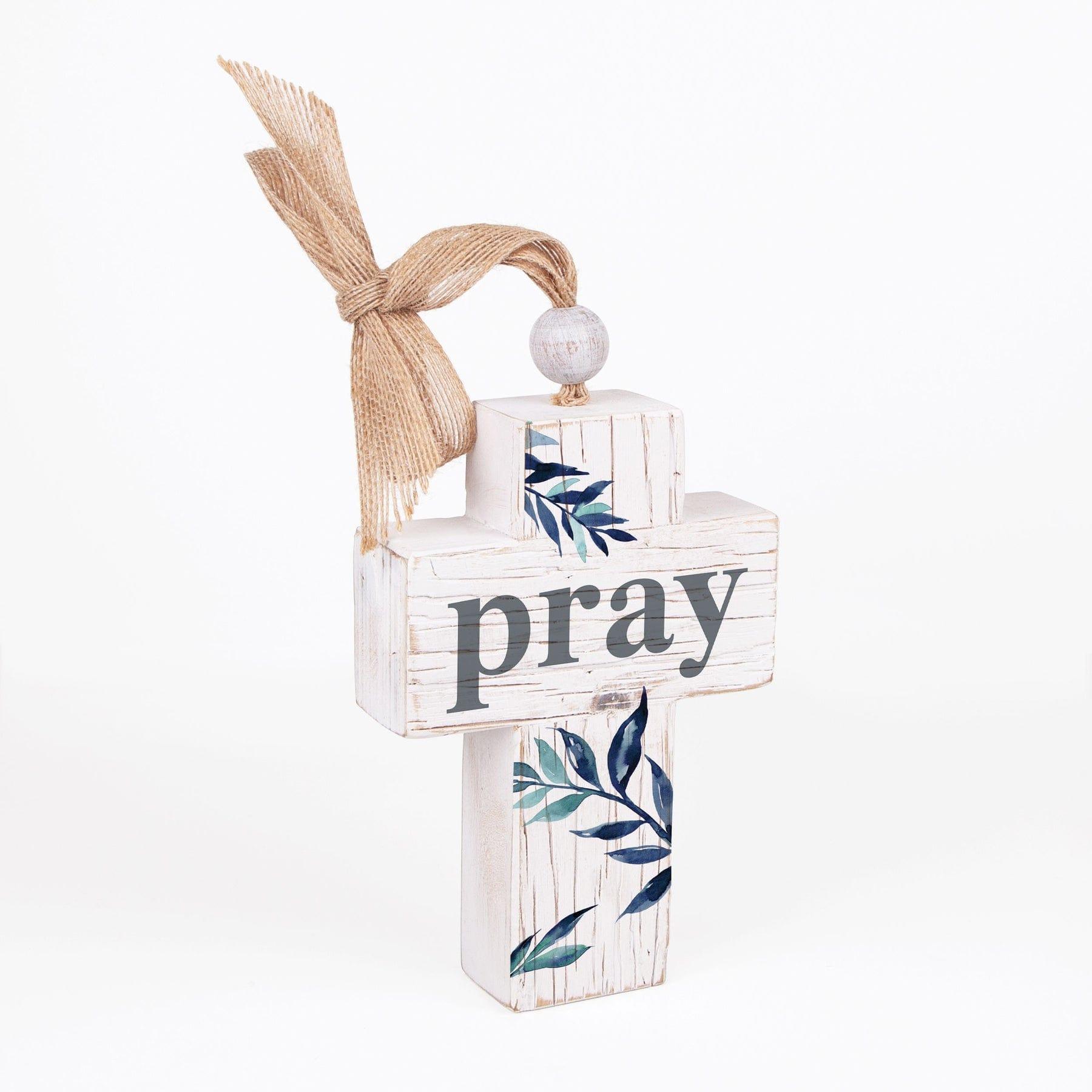 Pray Tabletop Cross Décor - Pura Vida Books