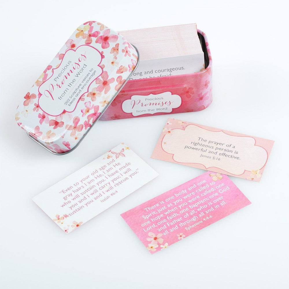 Precious Promises from the Word Scripture Promise Cards in a Gift Tin - Pura Vida Books