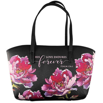 Psalm 136:1 - Floral Wedge Black - XL - Pura Vida Books