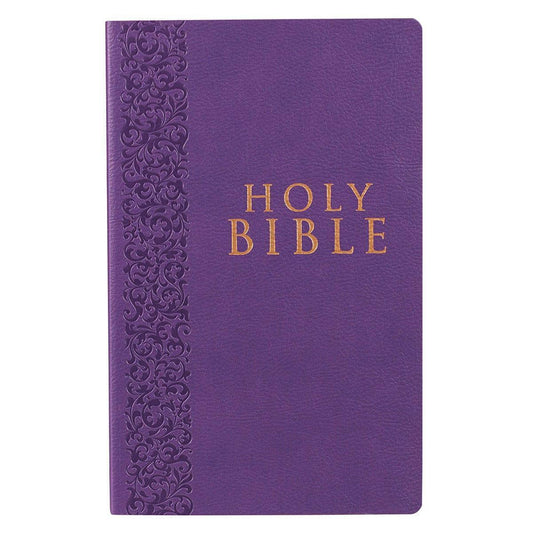 Purple Faux Leather King James Version Gift and Award Bible - Pura Vida Books