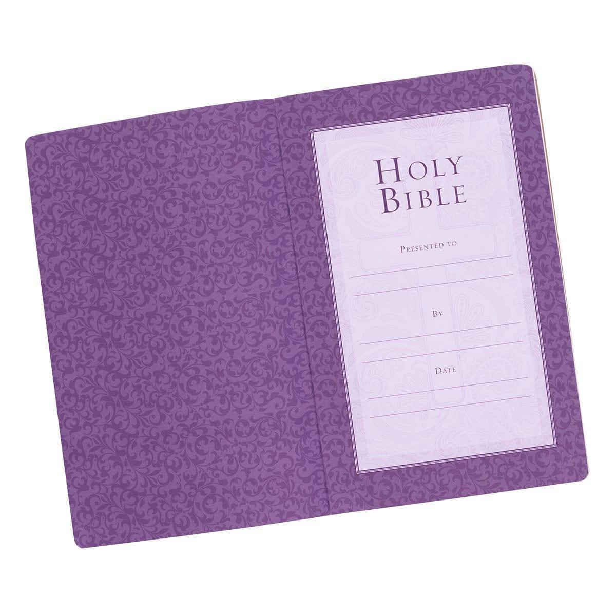 Purple Faux Leather King James Version Gift and Award Bible - Pura Vida Books