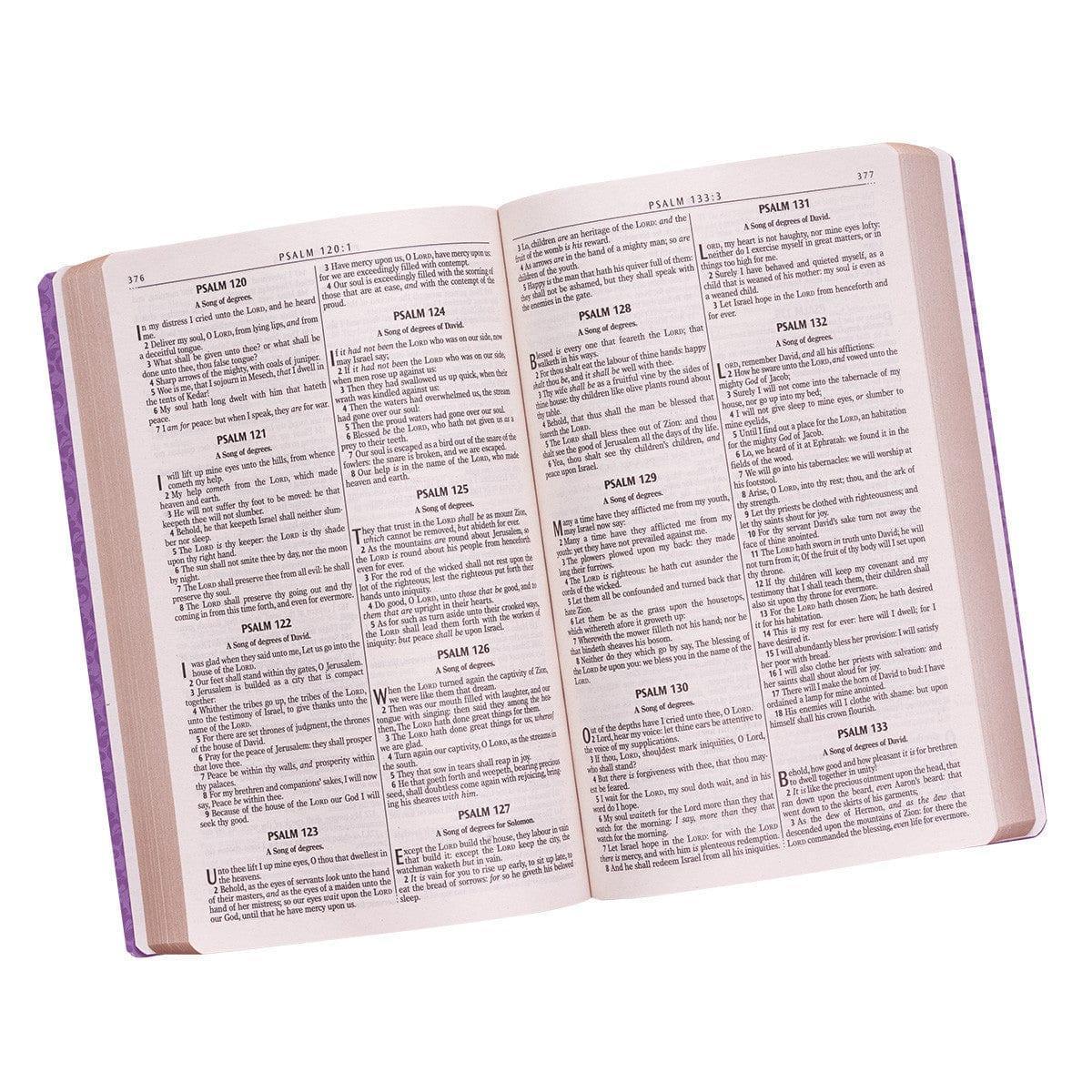 Purple Faux Leather King James Version Gift and Award Bible - Pura Vida Books