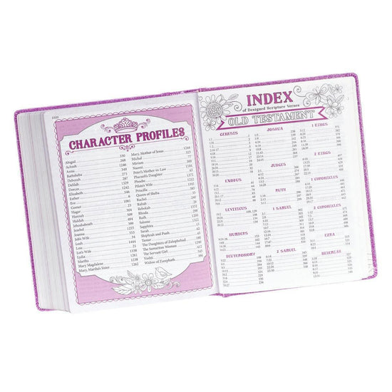 Purple Glitter My Creative Bible for Girls - ESV Journaling Bible - Pura Vida Books