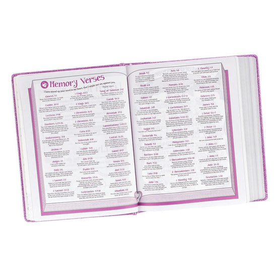 Purple Glitter My Creative Bible for Girls - ESV Journaling Bible - Pura Vida Books