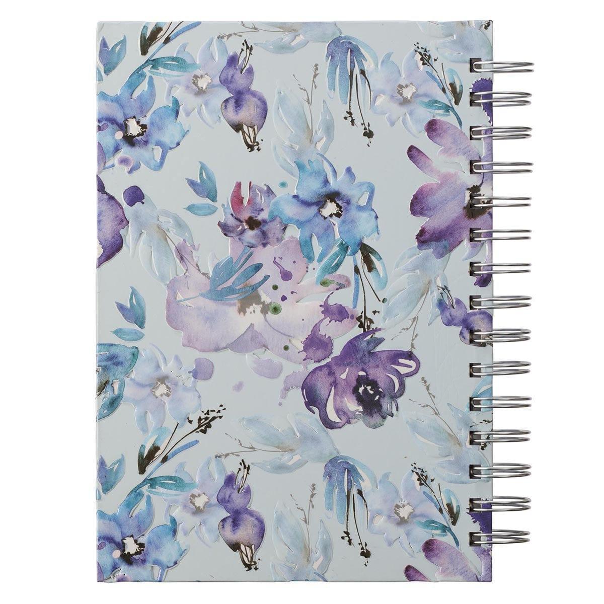 Purple Posies It Is Well With My Soul Large Wirebound Journal - Pura Vida Books