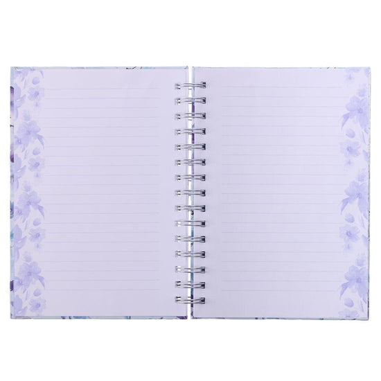 Purple Posies It Is Well With My Soul Large Wirebound Journal - Pura Vida Books