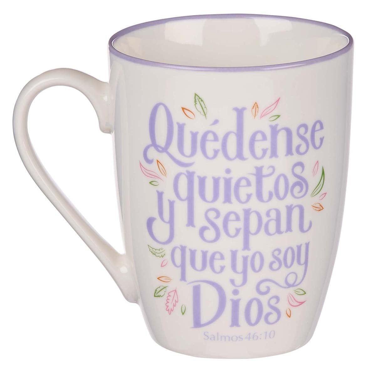 Quédense Quietos y Sepan Salmos Taza Cerámica – Salmos 46:10 - Pura Vida Books