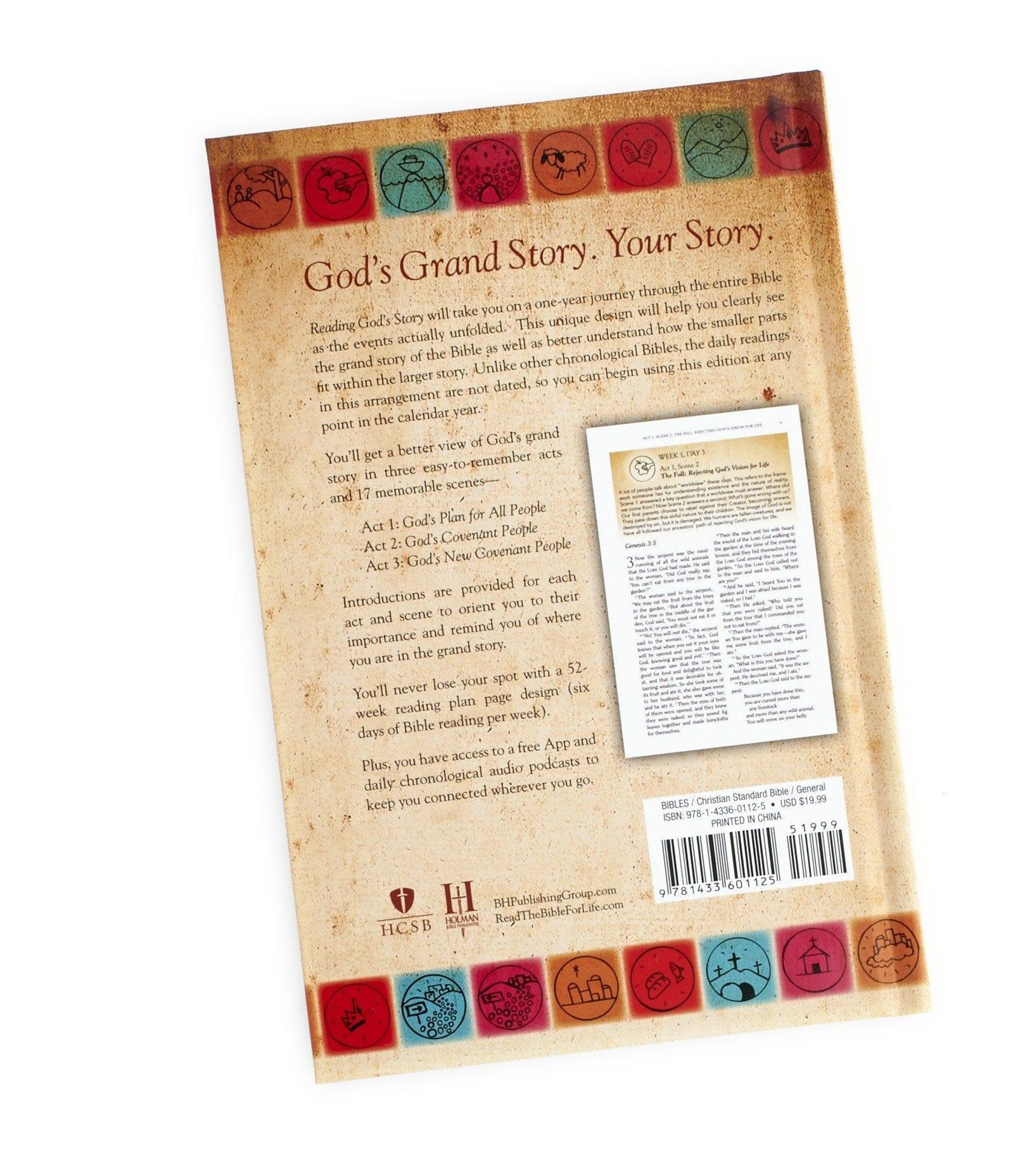 Reading God's Story, Hardcover: A Chronological Daily Bible - Pura Vida Books