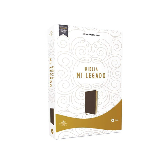 Reina Valera 1960 Biblia Mi Legado, Leathersoft, Café, Una Columna, Interior a dos colores - Pura Vida Books