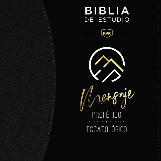 Reina Valera Revisada Biblia de Estudio del Mensaje Profético y Escatológico, Leathersoft, Negro, Interior a Dos Colores (Spanish Edition) - Pura Vida Books