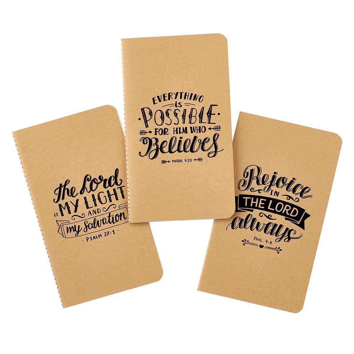 Rejoice Small Notebook Set - Philippians 4:4 - Pura Vida Books