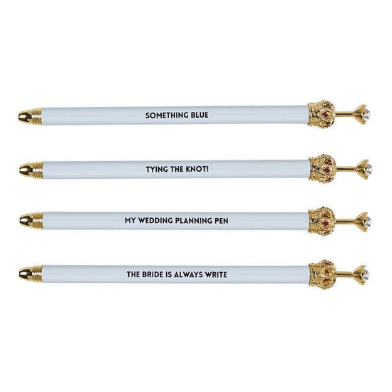 Rhinestone Crown Pens - Blue - Pura Vida Books