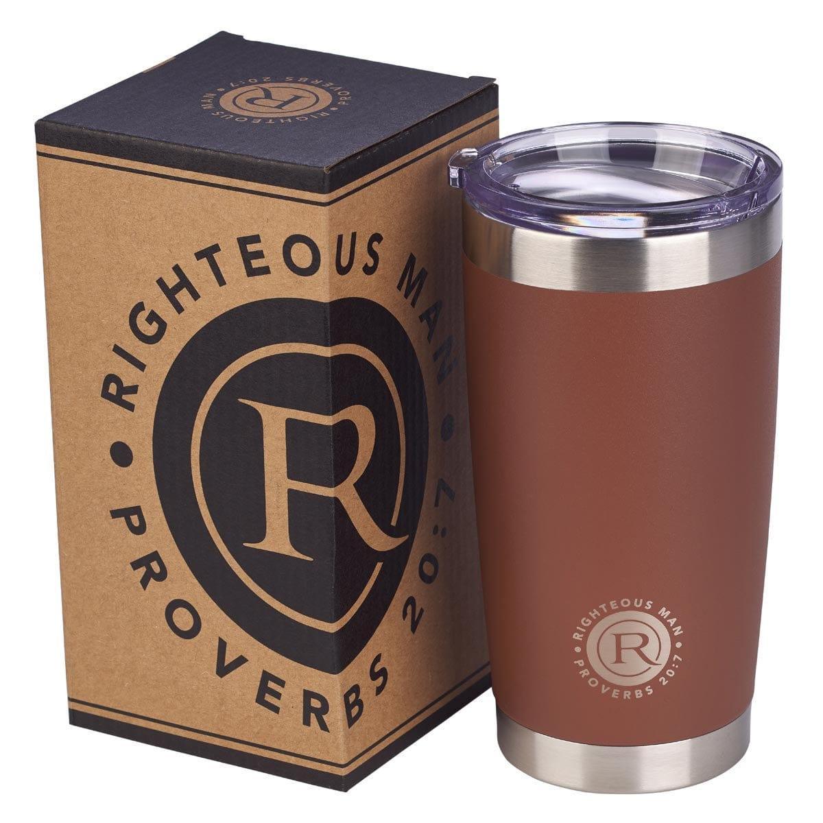 Righteous Man Stainless Steel Mug - Proverbs 20:7 - Pura Vida Books