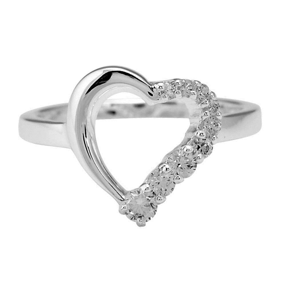 Ring Heart Silver Plated (Sortija) - Pura Vida Books