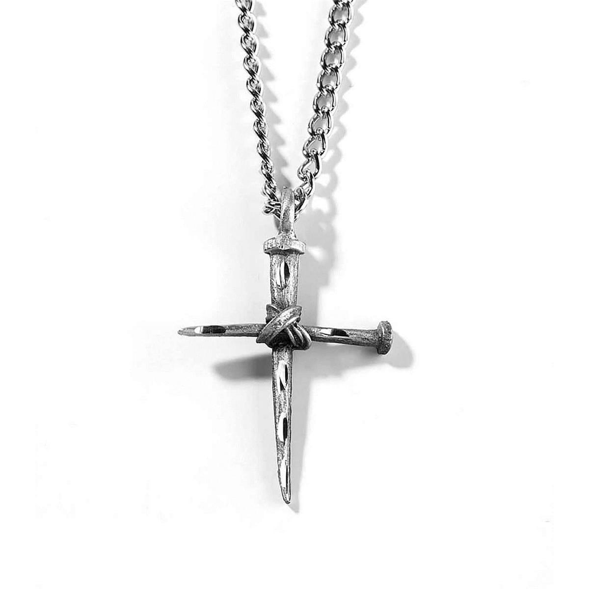 TAU Cross Nail Cross Lord and Savior Mens Cross Necklace. ETSY CROSS - Etsy  Canada | Mens cross necklace, Nails cross, Cross nails