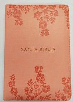 RV1960 Biblia Letra Grande Tamaño Manual Coral Con Referencias - Pura Vida Books