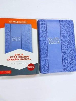 RV1960 Biblia Letra Grande Tamaño Manual Lila Con Referencias Zipper - Pura Vida Books