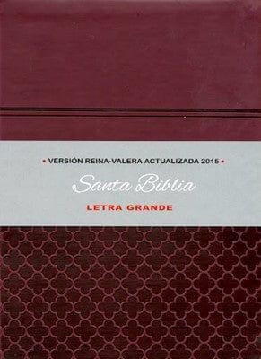 RVA 2015 Biblia letra grande imitacion piel guinda - Pura Vida Books