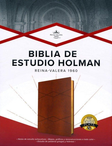 RVR 1960 Biblia de Estudio Holman, Café, Símil Piel - Pura Vida Books