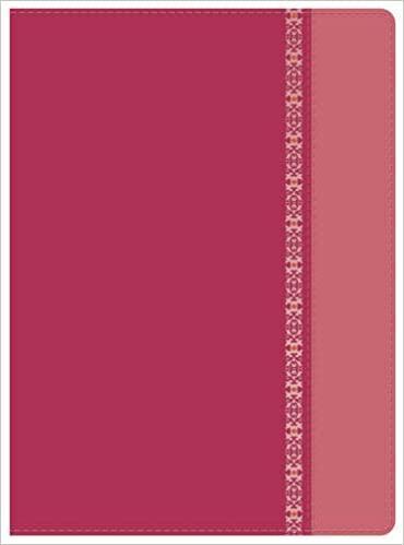 RVR 1960 Biblia de Estudio Holman, fucsia/rosado con filigrana símil piel - Pura Vida Books