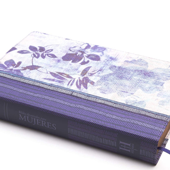 RVR 1960 Biblia de Estudio para Mujeres, azul floreado tela impresa con índice - Pura Vida Books