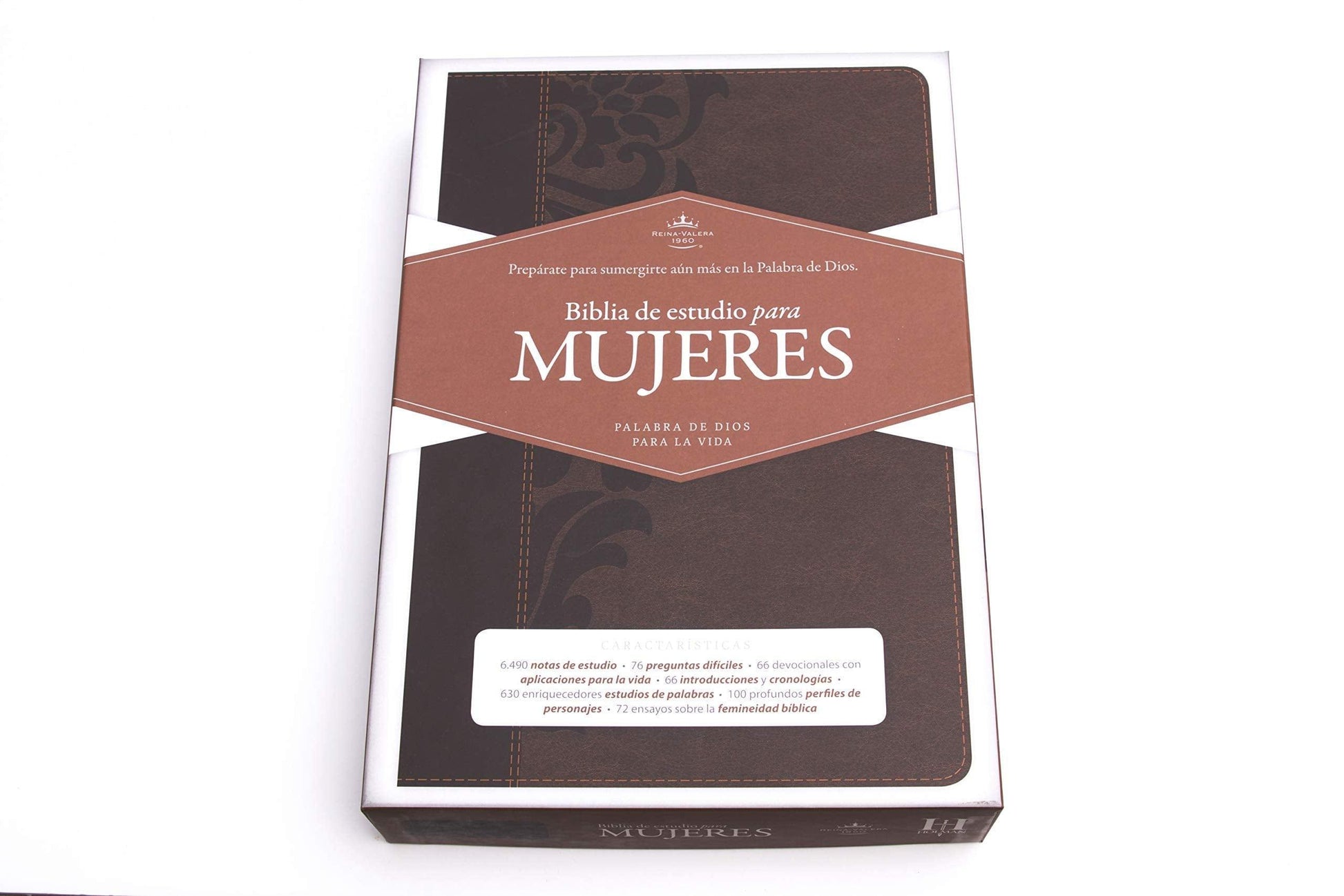 RVR 1960 Biblia de Estudio para Mujeres, café símil piel con índice - Pura Vida Books