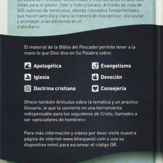 RVR 1960 Biblia del Pescador, tapa dura: Evangelismo Discipulado Ministerio - Pura Vida Books