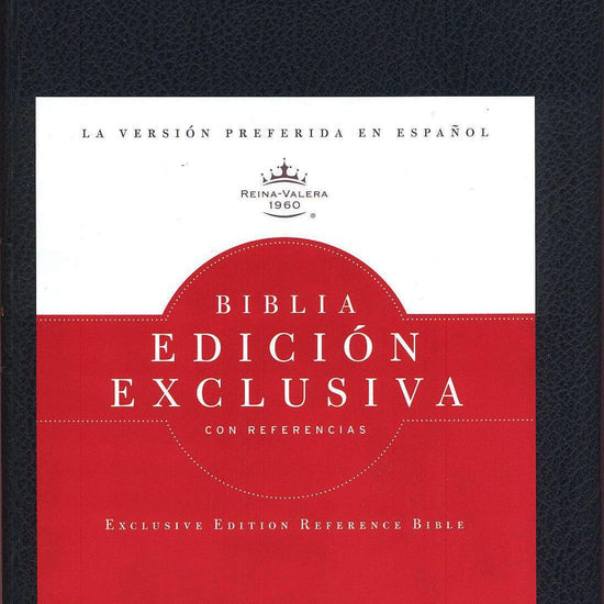 RVR 1960 Biblia Edición Exclusiva con Referencias, negro vinilo - Pura Vida Books