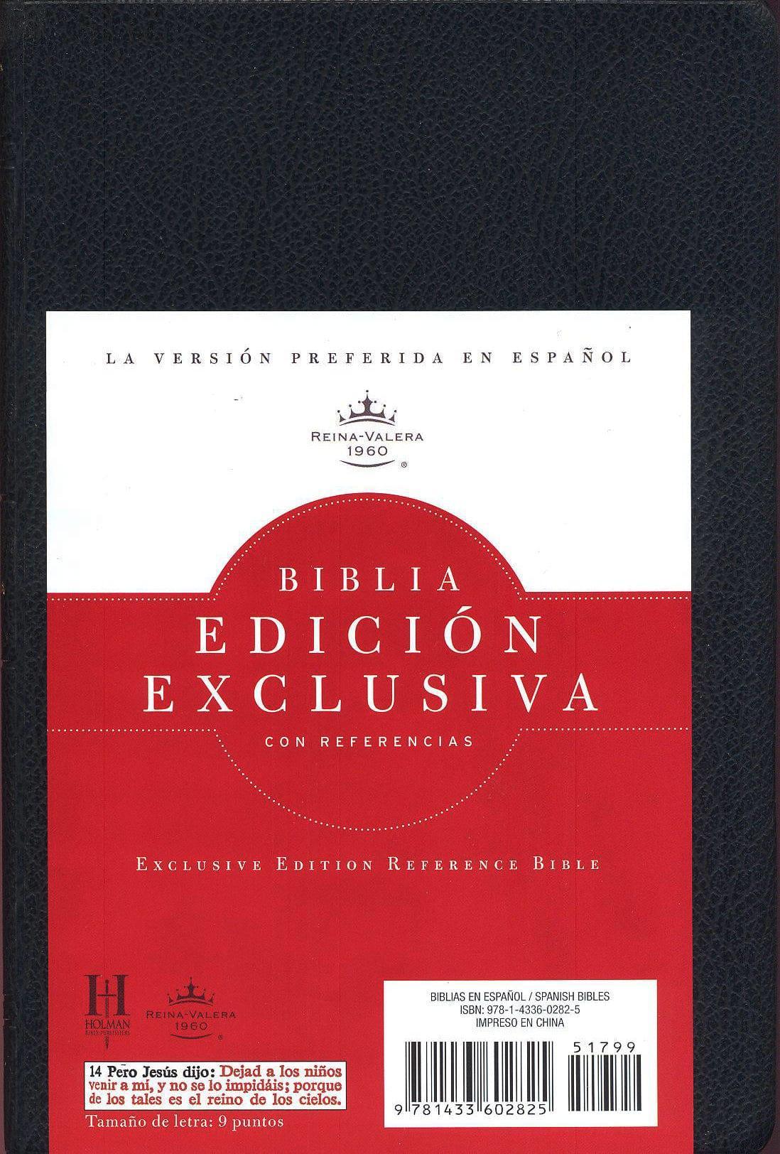 RVR 1960 Biblia Edición Exclusiva con Referencias, negro vinilo - Pura Vida Books