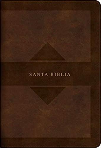 RVR 1960 Biblia Edición Tierra Santa, Letra Grande, Café Símil Piel - Pura Vida Books