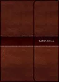 RVR 1960 Biblia Letra Gigante marrón, símil piel con índice y solapa con imán (Spanish Edition) (Español) Imitation Leather - Pura Vida Books