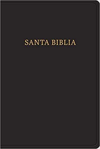 RVR 1960 Biblia letra gigante, negro imitación piel con índice - Pura Vida Books