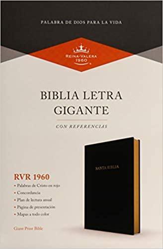 RVR 1960 Biblia letra gigante, negro imitación piel - Pura Vida Books