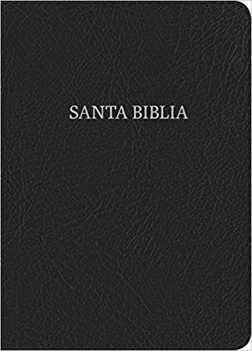 RVR 1960 Biblia Letra Gigante negro, piel fabricada con índice - Pura Vida Books