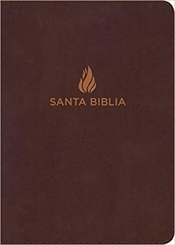 RVR 1960 Biblia Letra Grande Tamaño Manual marrón, piel fabricada con índice - Pura Vida Books