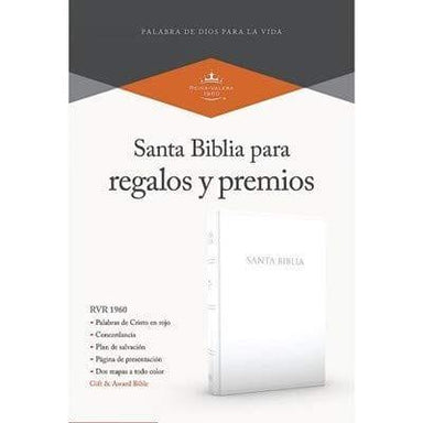 RVR 1960 Biblia para Regalos y Premios, blanca tapa dura - Pura Vida Books