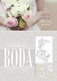RVR 1960 Biblia Recuerdo de Boda, blanco/lino/encaje símil piel - Pura Vida Books
