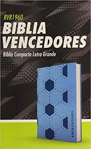 RVR 1960 Biblia vencedores, azul símil piel - Pura Vida Books