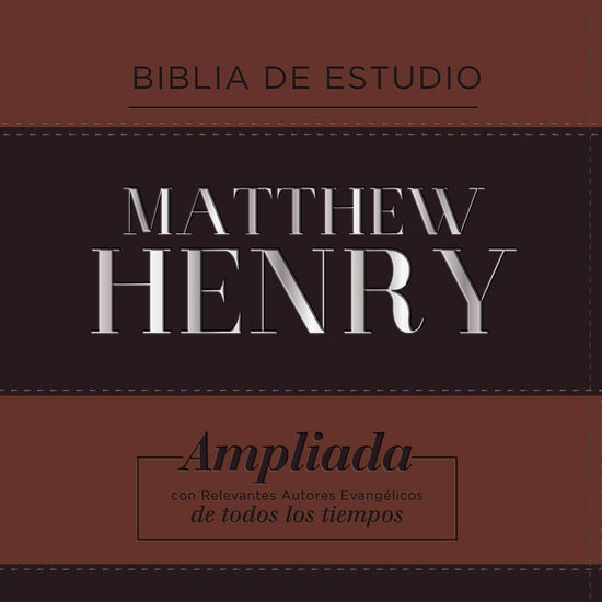 RVR Biblia de Estudio Matthew Henry, Imitacion piel (2 tonos) (Con Indice) - Pura Vida Books