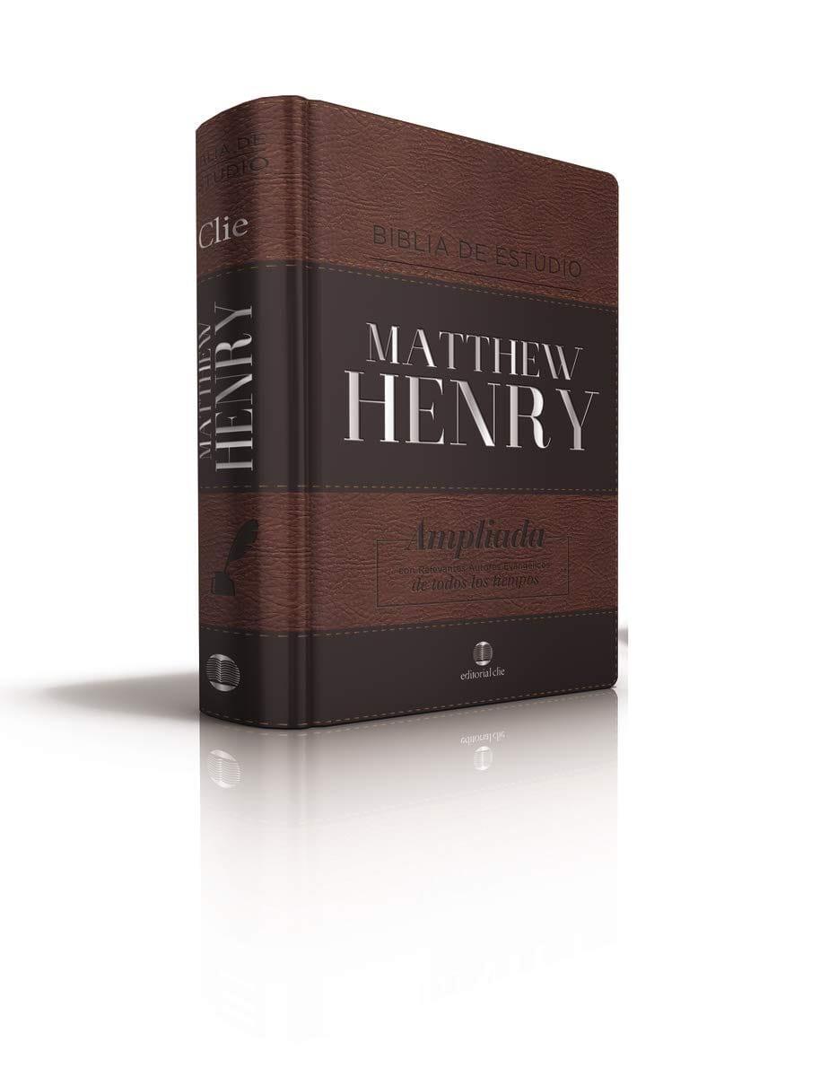 RVR Biblia de Estudio Matthew Henry, Imitacion piel (2 tonos) (Con Indice) - Pura Vida Books