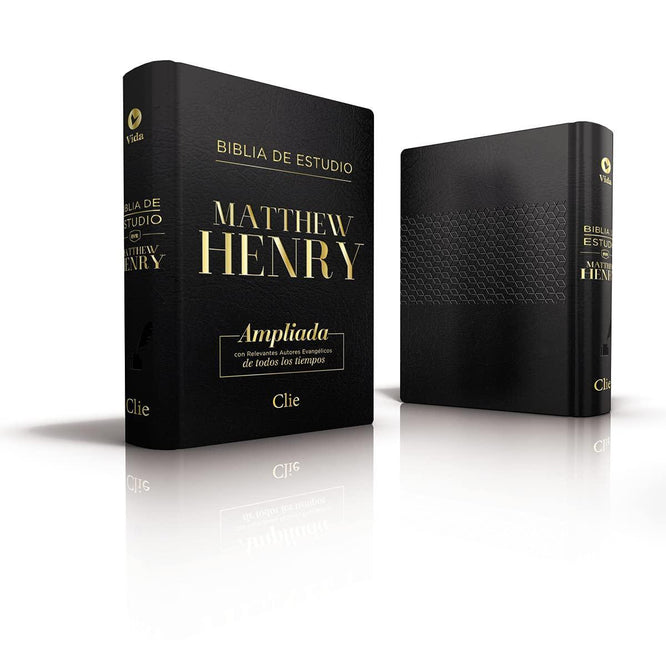 RVR Biblia de Estudio Matthew Henry, Leathersoft, Negro - Pura Vida Books