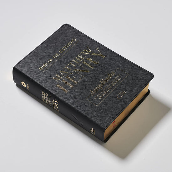 RVR Biblia de Estudio Matthew Henry, Leathersoft, Negro - Pura Vida Books