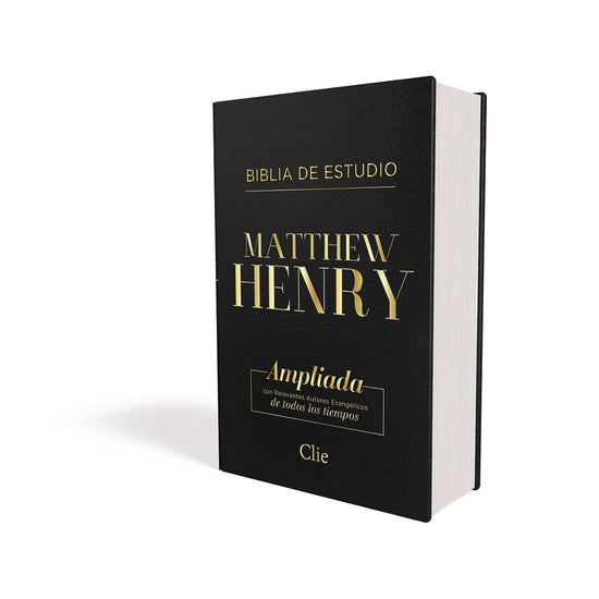 RVR Biblia de Estudio Matthew Henry, Leathersoft, Negro - Pura Vida Books