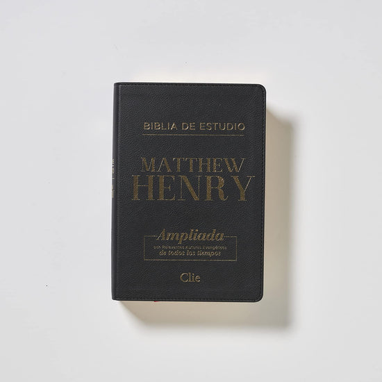 RVR Biblia de Estudio Matthew Henry, Leathersoft, Negro - Pura Vida Books