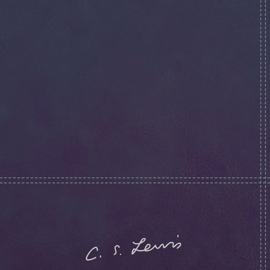 RVR - Biblia Reflexiones de C. S. Lewis, Leathersoft, Azul Marino, Interior a Dos Colores - Pura Vida Books
