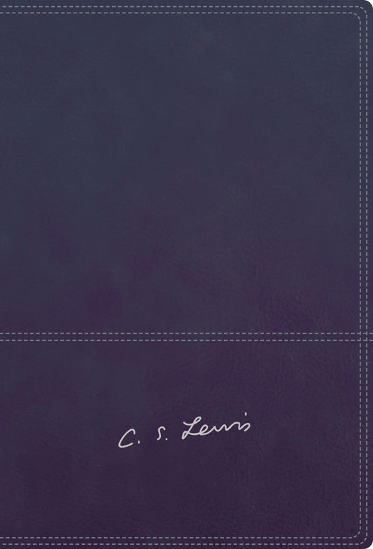 RVR - Biblia Reflexiones de C. S. Lewis, Leathersoft, Azul Marino, Interior a Dos Colores - Pura Vida Books