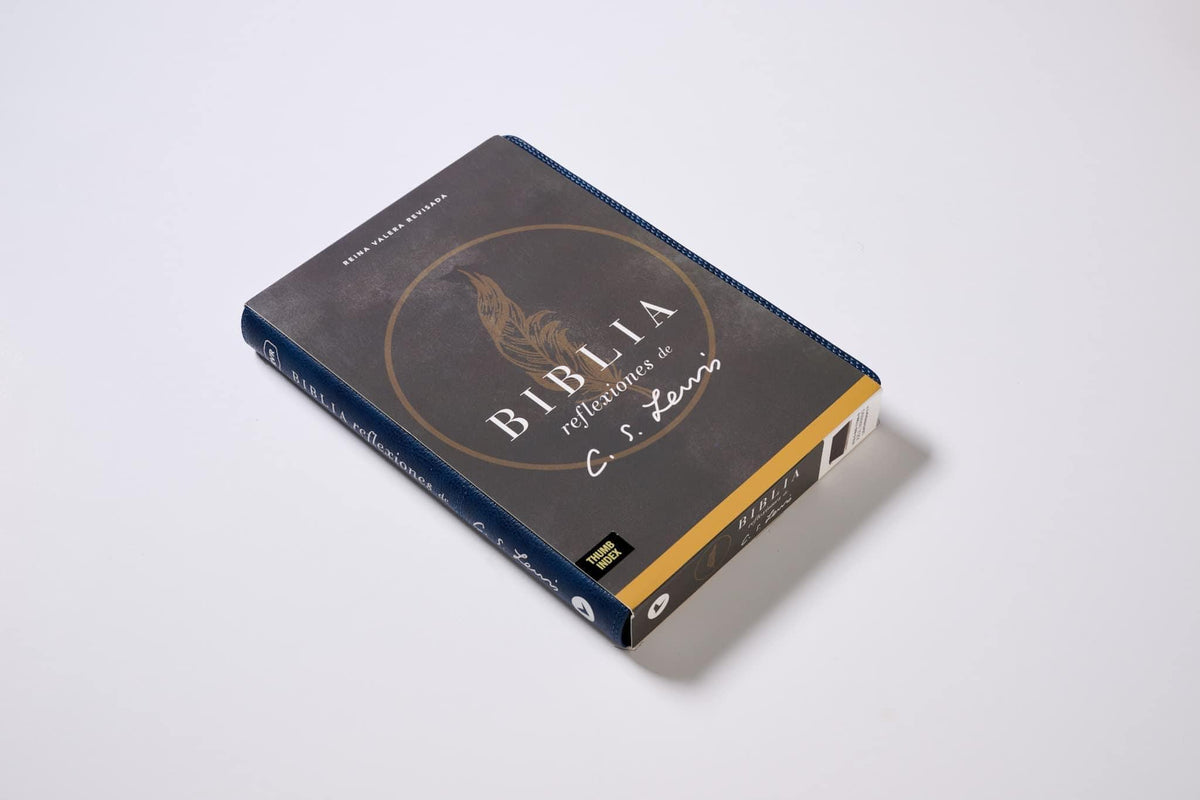 RVR - Biblia Reflexiones de C. S. Lewis, Leathersoft, Azul Marino, Interior a Dos Colores - Pura Vida Books