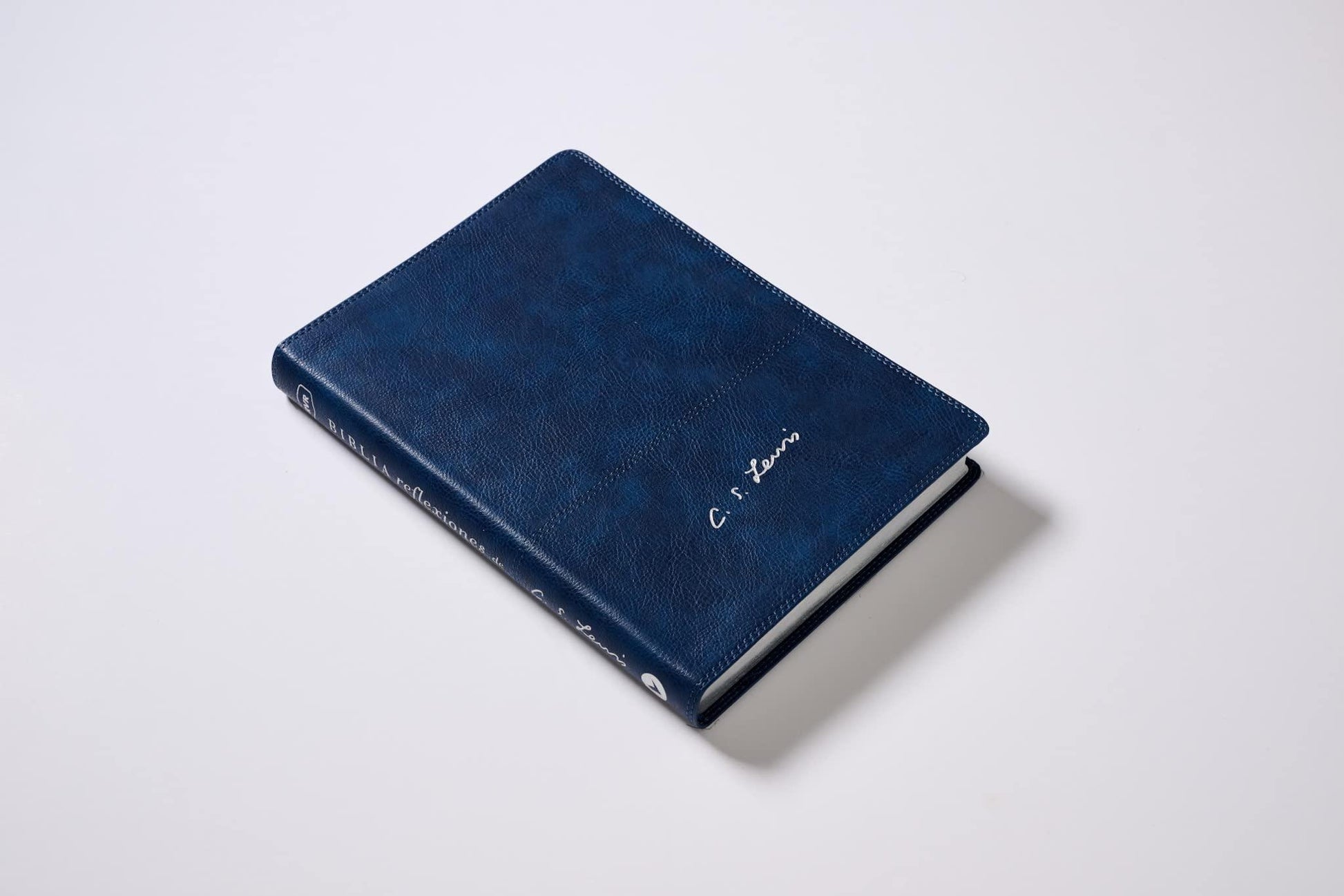 RVR - Biblia Reflexiones de C. S. Lewis, Leathersoft, Azul Marino, Interior a Dos Colores - Pura Vida Books