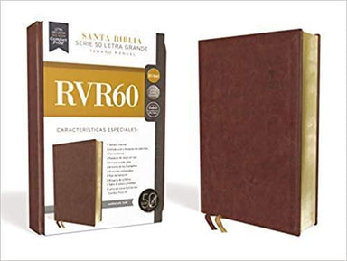RVR60 Santa Biblia Serie 50 Letra Grande Café - Pura Vida Books