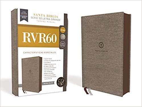 RVR60 Santa Biblia Serie 50 Letra Grande Gris - Pura Vida Books